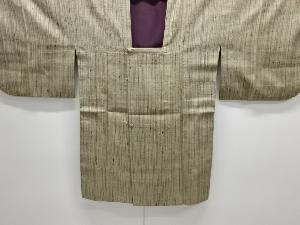 縞織り出し手織り節紬道行コート